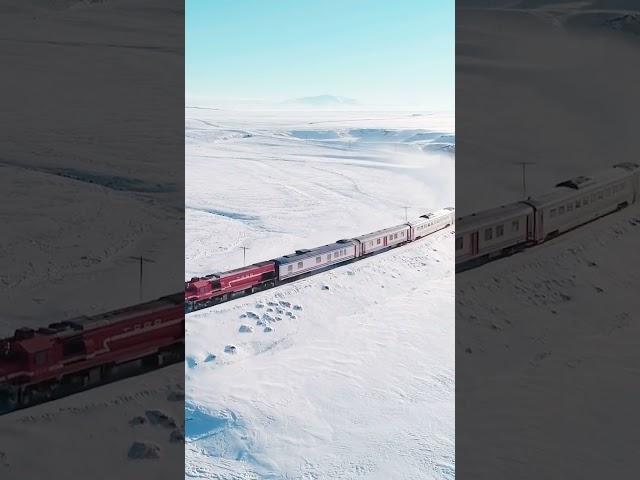 Eastern Express in Turkey #shorts #travel #turkey #train #ride #snow #superb #amazing #calm #peace