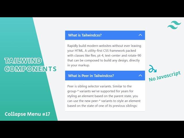Collapse Menu (no javascript) - Tailwind Component #17