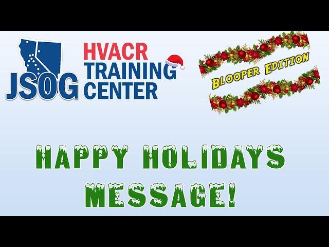 Happy Holidays from the Training Center!