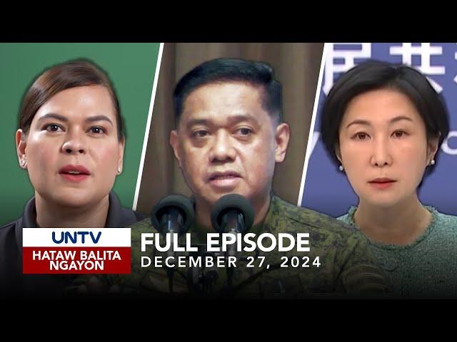 UNTV: Hataw Balita Ngayon | December 27, 2024