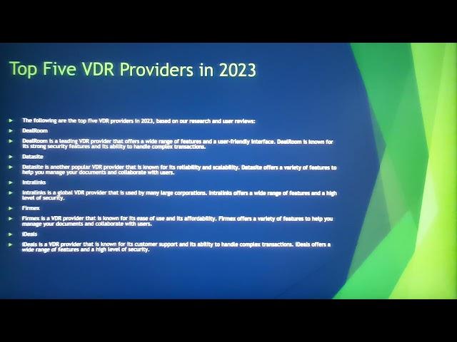 Best Virtual Data Room Overview in 2023