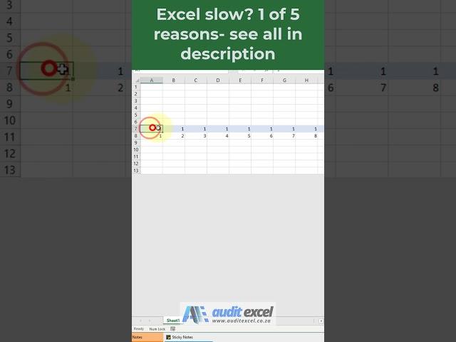 Excel takes a long time to calculate after number entered #youtubemadeforyou