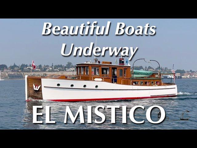 EL MISTICO Running in Port Townsend, WA - 1927 Ballard Bridge Deck Cruiser - Classic Wooden Boat