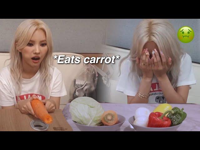 (G)I-DLE Soyeon trying to eat vegetables (a disaster)