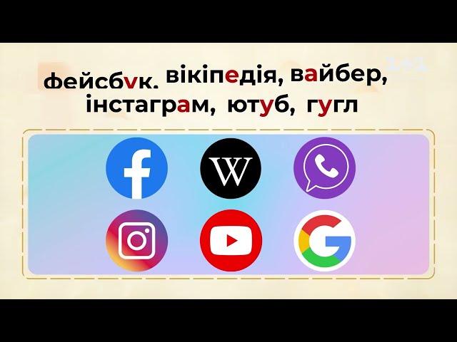 Назви соціальних мереж і пошукових систем – урок від О.Авраменко