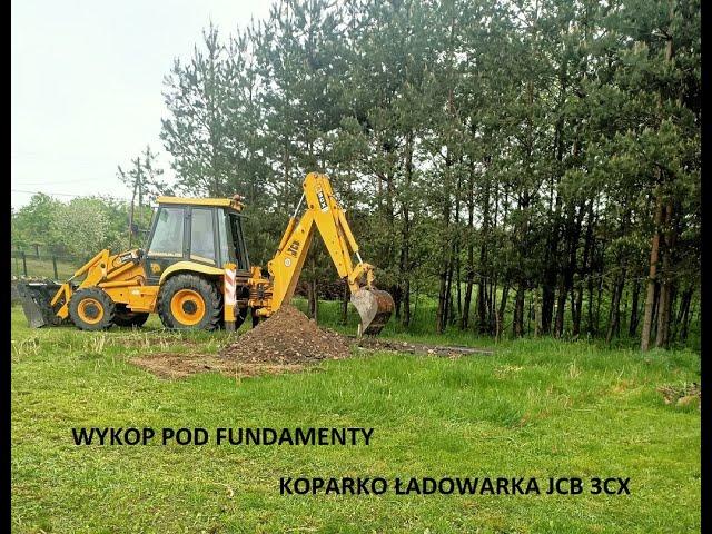 2. Przygotowania pod fundamenty - młot wyburzeniowy i koparka JCB 3CX