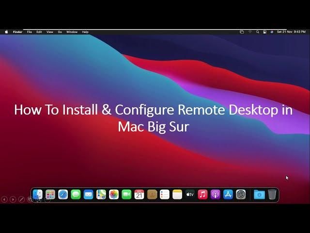 How to Setting up Microsoft Remote Desktop On mac Big Sur !! How to Use Remote Desktop On Mac