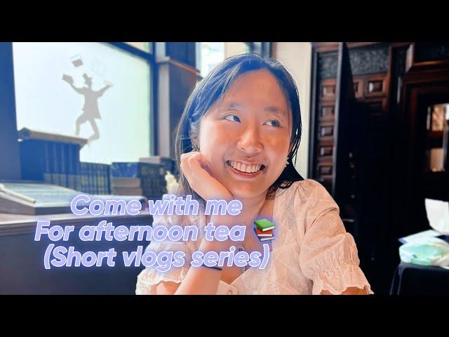 Short Vlog in the UK- Bookish Themed Afternoon Tea at House of Books and Friends 