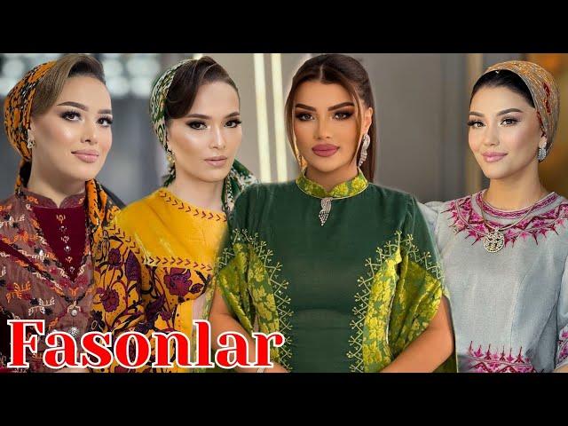 Skryty turkmen moda koynek fasonlar 2024 | Women dresses | owadan türkmen fasonlar 2024