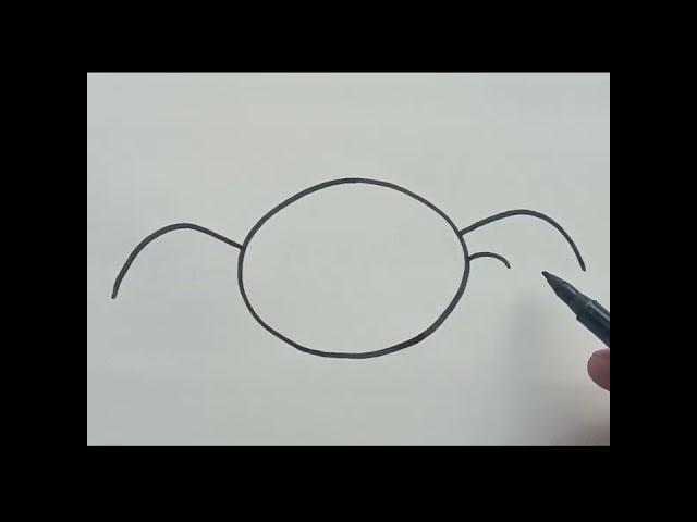 BAT DRAWING WITH OVAL SHAPE #batdrawing #drawing #easydrawing #draw #drawingforkids #drawings #art