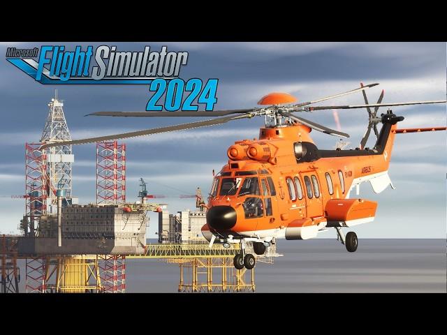 Flying out to an Oil Rig | AIRBUS H225 | Microsoft Flight Simulator 2024