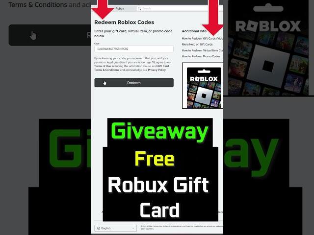 FREE ROBUX Giveaway #giveaway #roblox #robux #shorts