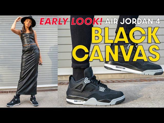 JORDAN 4 STEEL GREY (BLACK CANVAS) EARLY LOOK On Foot Review and How to Style