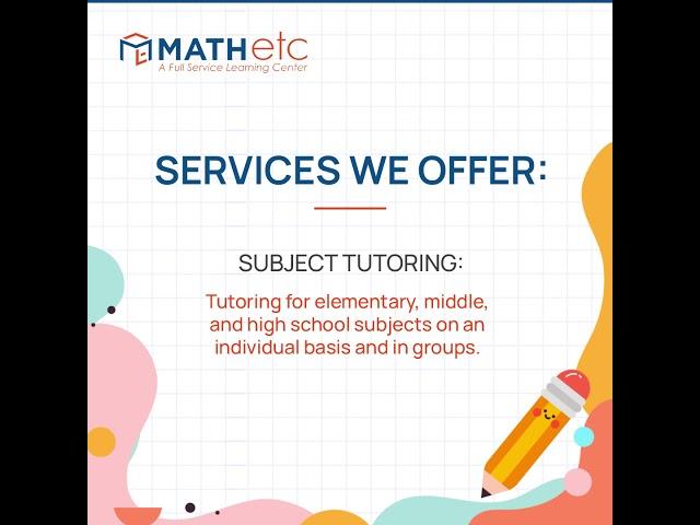 Help your dream & achieve with Math ETC Learning Center!