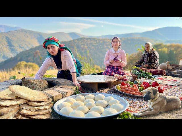 Village Life in Northern Iran | Baking Tandoori Bread & Making Omelette for Dinner