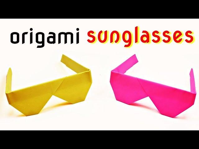 Simple Origami  Sunglasses  | Easy to make | Paper Folding Crafts | Origami Arts