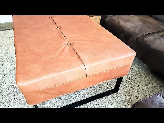 Part 5: Coffee Table to Ottoman (Tutorial) by RustiKate: DIY with Sarah of "Dan & Sarah Makers"