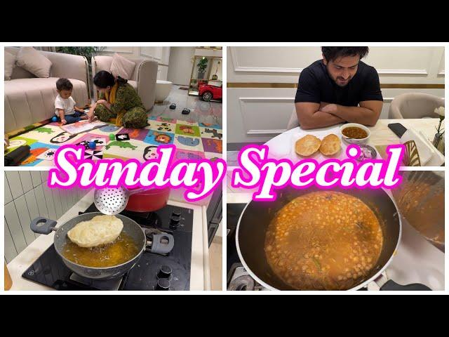 Ruhaan Ko Khaana Dedo|Made Chhole Bhature For Shoaib | Recipe Vlog