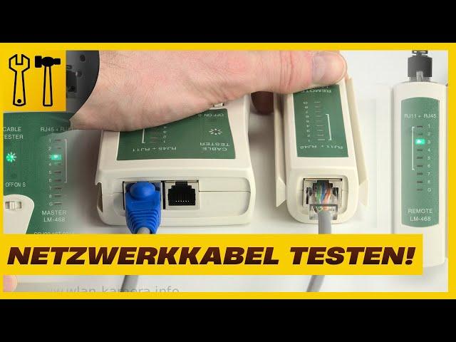 Netzwerkkabel mit einem Netzwerkkabeltester testen und prüfen - Kurzanleitung