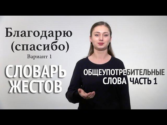 Словарь РЖЯ: общеупотребительные слова. Часть 1