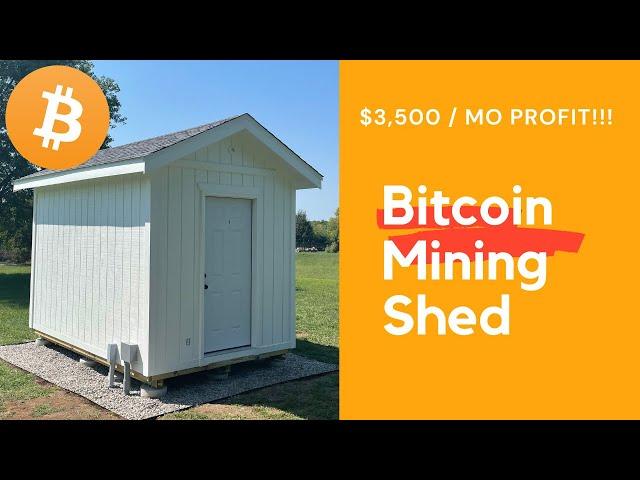 Bitcoin Mining Shed Overview! Earning $3500 per month PROFIT!