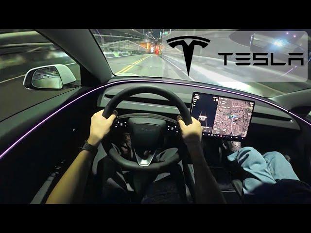 Tesla Model 3 Highland POV Night Drive