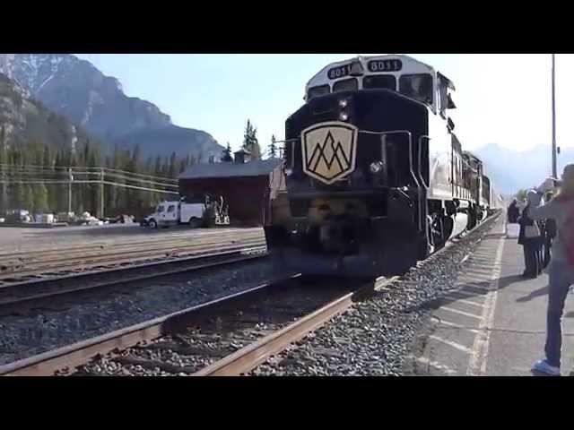 Rocky Mountaineer arrives Banff Station 24 May 2015