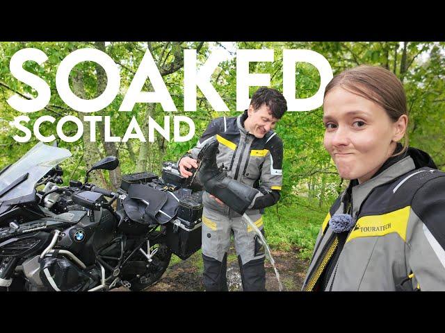 We Got SOAKED! On Our Scottish Motorcycle Adventure!