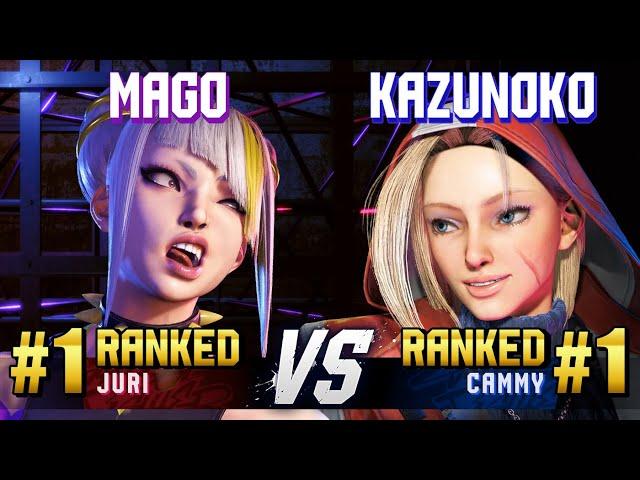 SF6 ▰ MAGO (#1 Ranked Juri) vs KAZUNOKO (#1 Ranked Cammy) ▰ High Level Gameplay