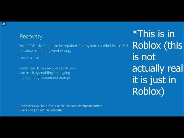 How to get past error screen on Windows 10 in Roblox (game link in desc)