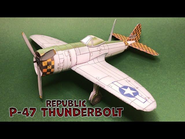 Republic P-47 Thunderbolt Paper Model | How to Make a Paper Airplane | Paper Craft | Paper P-47 DIY