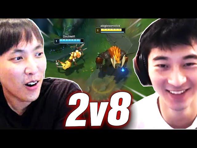 2V8 PERFORMANCE ON BOT LANE ft. DOUBLELIFT ON TWITCH | Biofrost