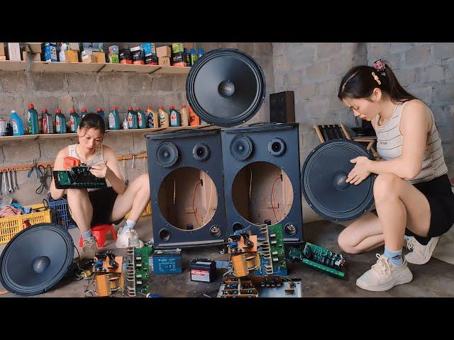 Genius girl repairs a seriously damaged high-power speaker (Bluetooth).