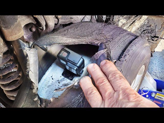 GoPro Inside Car Tire During Full Burnout - (Boom)