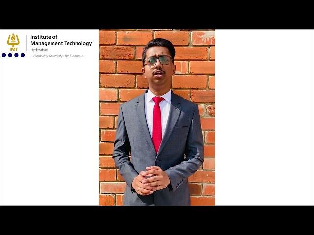 IMT Hyderabad I Placement 2022 I Harish Sandesh PGDM Financial management