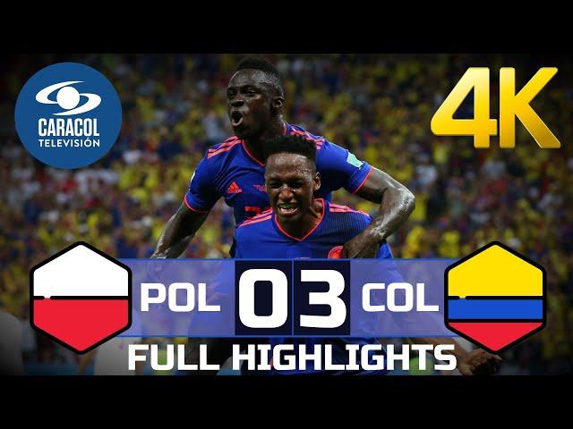 Poland - Colombia (0-3) 2018 | 4K | Full Highlights & Goals | Tv Colombia | 