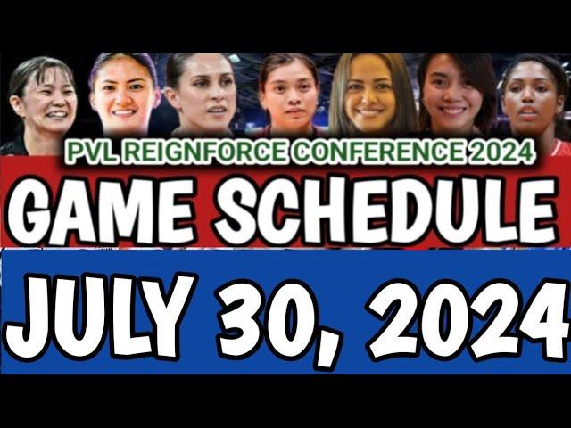 PVL GAME SCHEDULE JULY 30, 2024 #pvlgameschedule #gameschedule #pvlschedule