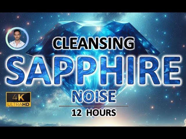 Cleansing Sapphire Blue Noise | 12 Hours | BLACK SCREEN | For Sleep, Focus, Grief & Tinnitus Relief