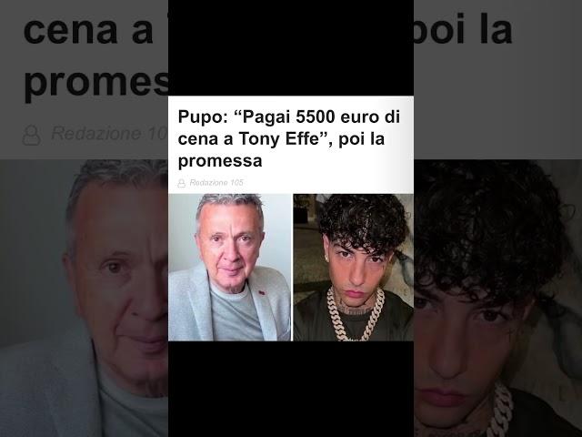 Pupo: "Pagai 5500 euro di cena a Tony Effe" #notizie #attualità