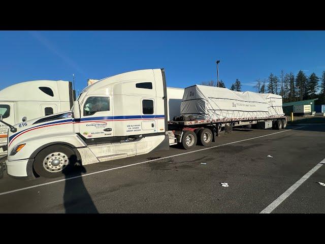 Central Oregon Flatbed Trucking #217. Picking up in Chehalis WA. My new Tarps.