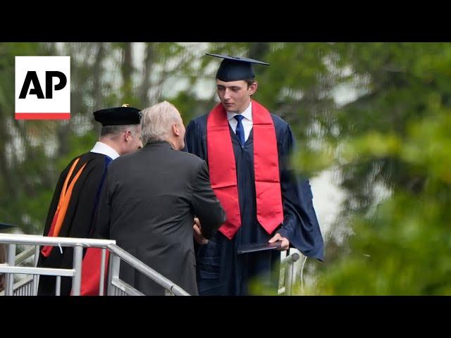 Barron Trump graduates from private school in Florida with parents in attendance