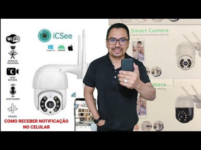 Câmera wi-fi Smart como receber notificação no celular aplicativo: iCSee