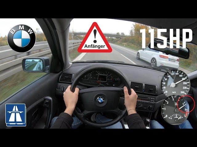 BMW E46 316ti COMPACT TOP SPEED ON GERMAN AUTOBAHN (NO LIMIT)