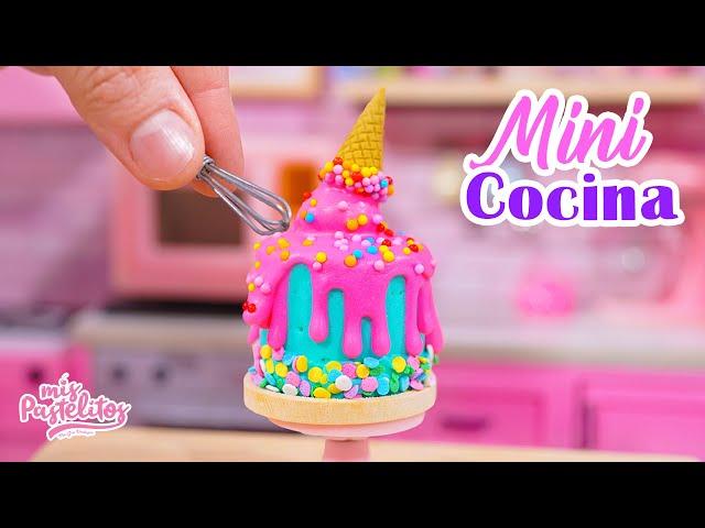 SATISFACTORY MINIATURE MELTED ICE CREAM CAKE | ICE CREAM DRIP CAKE | MY CAKES