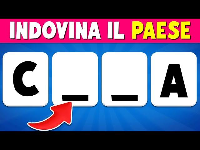 Indovina il Paese dalle Lettere Mancanti | Facile, Medio, Difficile, Impossibile