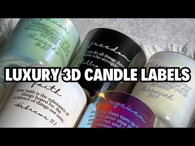 Trying Luxury Candle Labels for the first time 3d UV Design