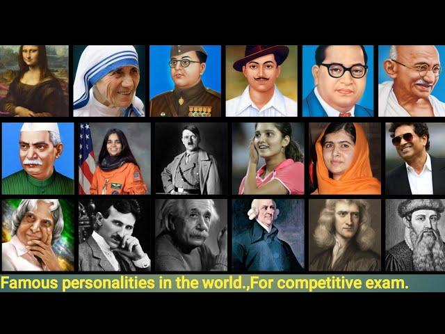 Famous personalities in the world /For competitive exam /famous  personalities name with pictures/