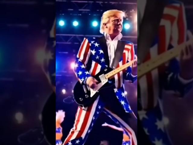 ai generated video Trump the one man band