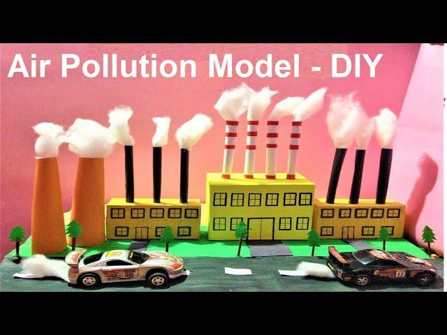 air pollution model | factory model | science project | best out of waste | howtofunda | still model