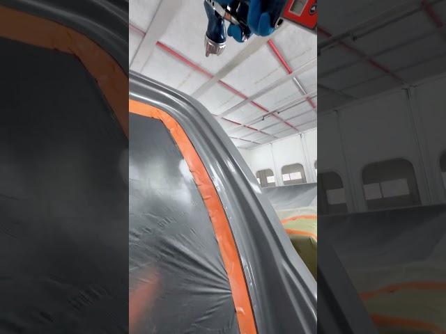 Silver Basecoat Application with Tekna Basecoat gun with Glasurit 100 Line Part 1!!!